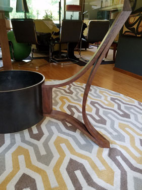 Bent Walnut Dining Table